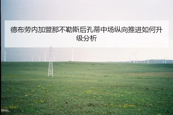 德布劳内加盟那不勒斯后孔蒂中场纵向推进如何升级分析